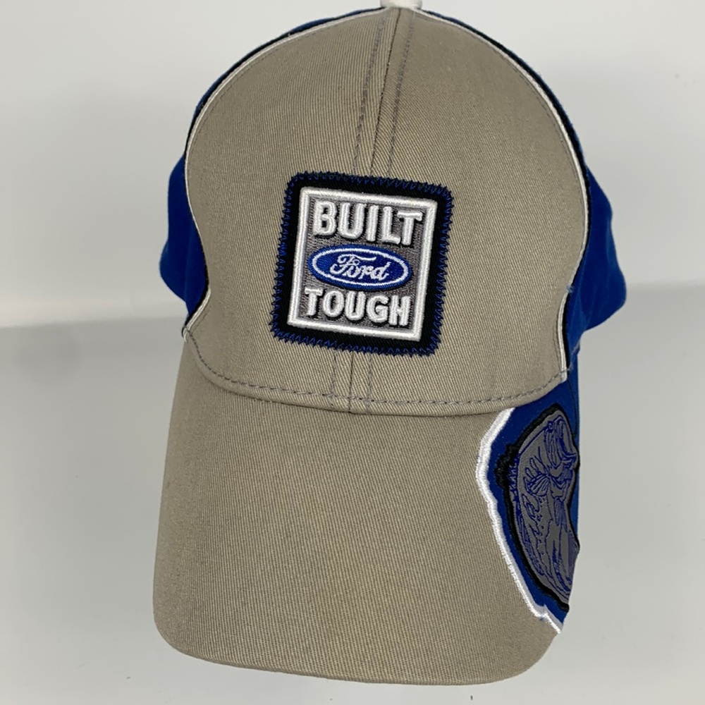 Paramount Outdoors Ford blue and tan hat with velcro strap in back